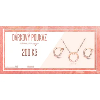 Dárkový potravinový koš Přívěskynakrk.cz Dárkový poukaz pro ženu 200 Kč