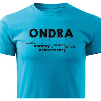 Pánské tričko Pánské tričko Ondra Barva: Tyrkysová, Velikost: XXL