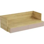 Psací stůl MOBIUS 2S dub hickory/starorůžová