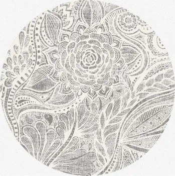 Koberec Kusový koberec Hejk bílý Kulatý 133 cm průměr