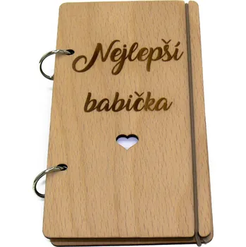 Zápisník art-wood.cz Dřevěný zápisník - nejlepší babička