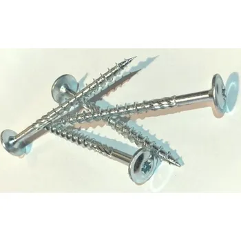 Vrut Konstrukční vrut s talířovou hlavou 8x60mm, bílý zinek