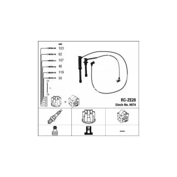 Zapalovací kabel Sada kabelů pro zapalování NGK RC-ZE28 - MAZDA