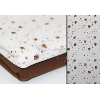 Hnědé kvítí - úplet 220g