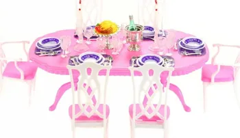 Doplněk pro panenku Lamps Glorie Stůl jídelní růžový