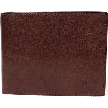 Peněženka Luxusní tmavěhnědá hladká kožená peněženka Marta Ponti no. B217R + RFID