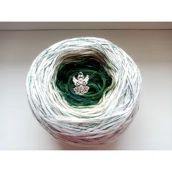 Příze Vánoční strom 3-nitka 700m s lurexem (Duhové klubko s lurexem Vánoční strom)