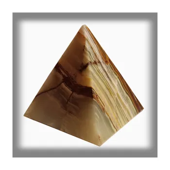 Onyxo Pyramida multigreen onyx 12,5 cm zkosená špička