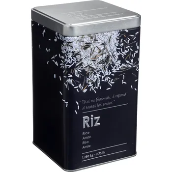 Příbor 5five Simply Smart Nádoba na rýži, 1,25 kg, kovová, černá