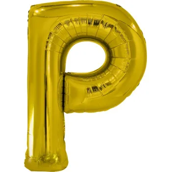 Balónek Písmeno P zlatý foliový balónek 86 cm amscan 9909591