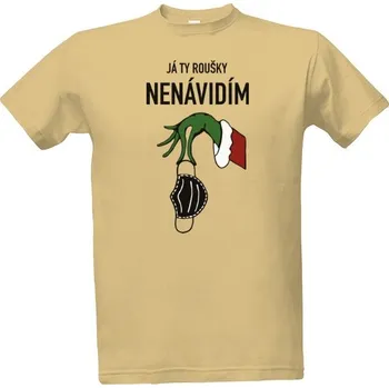 Tričko s potiskem Nenávidím roušky pánské