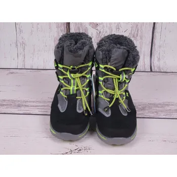 Chlapecká zimní obuv D.D.step Zimní obuv sněhule D.D. step F651-178 voděodolná s membránou Aqua-tex šedočerné s limetkovou velikost: 29