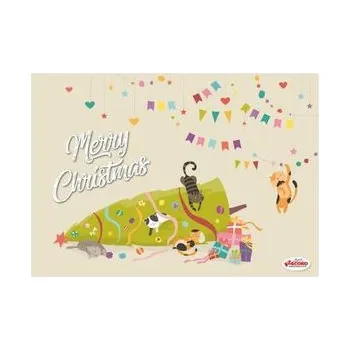 Miska pro psa Record vánoční plastová podložka pod misky 42 x 30 cm pro kočky stromeček