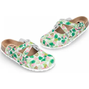 Dámská zdravotní obuv Obuv zdravotní FORcare 101038 bílá potisk plameňáci Velikost: 37