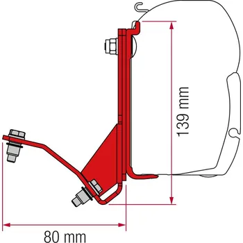 FIAMMA Adapter pro F45 S, F45 L, ZIP, F43Van Model vozidla: Hymer Car, Pössl
