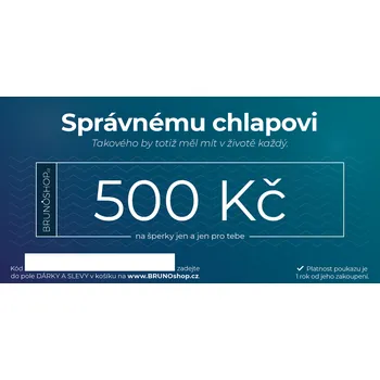 Souprava šperků BRUNOshop.cz Elektronický poukaz PRO SPRÁVNÉHO CHLAPA 500 Kč
