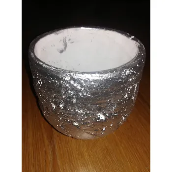 Obal na květináč Obal beton pr.14cmV14cm šedostříbrná (124439)