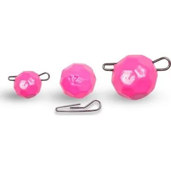 Rybářský háček 5ks - Olověná Zátěž Dnipro Lead Čeburaška Fishball Pink Luminescent Hmotnost 16gr