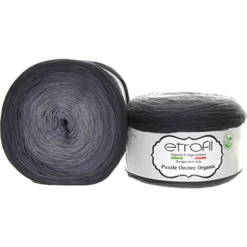 Příze Etrofil Puzzle Ombre Organic tmavě šedá 12