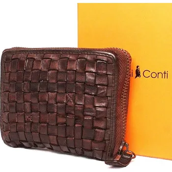 Peněženka Luxusní celozipová tmavěhnědá kožená peněženka Gianni Conti no. 4507315