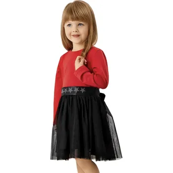 Dívčí šaty Dívčí šaty červeno černé Jomar 849 92-116