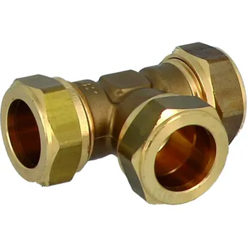 Vodovodní potrubí GENERAL FITTINGS Mosazný svěrný T-kus pravidelný 12 mm 1N0010H121212G