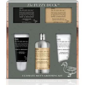 Kosmetická sada Baylis & Harding Sada péče o vousy - Sada pánské péče - The Fuzzy Duck Hemp & Bergamot Konopí a bergamot, 5ks