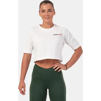 Nebbia Minimalist Logo NEBBIA crop top 600 XS cream