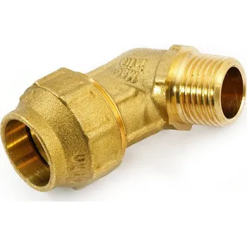 Vodovodní potrubí TIEMME COBRARING 25 x 3/4" svěrné koleno 45° - vnější závit TM3470G002505CR