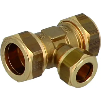 Vodovodní potrubí GENERAL FITTINGS Mosazný svěrný T-kus redukovaný 15 x 12 x 12 mm 1N0013H151212G