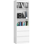 Kancelářský regál Rexa 60 cm 3 šuplíky a 2 police bílý