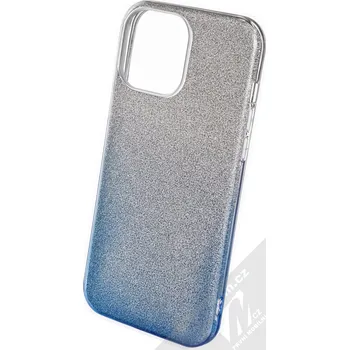 Pouzdro na mobilní telefon 1Mcz Shining Duo TPU třpytivý ochranný kryt pro Apple iPhone 13 Pro Max stříbrná modrá (silver blue)