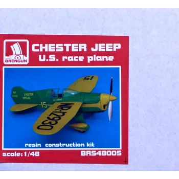 Plastikový model Brengun 1/48 Chester Jeep U.S. race plane (resin kit)
