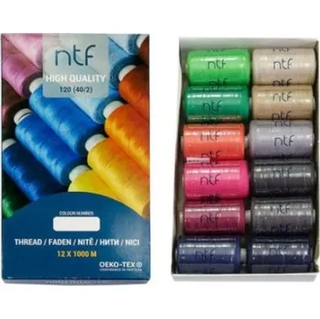 Nit Nit polyesterová univerzální, 1000m, mix V., 12 ks