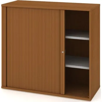 Kancelářský vozík HOBIS kancelářská policová skříň - SZ 3 120 01 L, zámek Huwill, roleta levá, třešeň + doprava zdarma