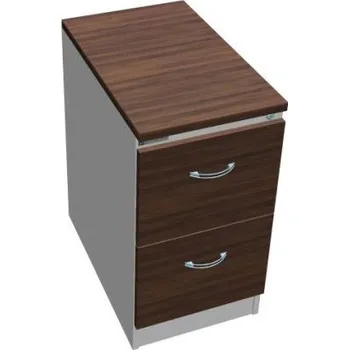 Kancelářský vozík Kovová kartotéka A4 kombinovaná, lamino OŘECH, 2 zásuvky + doprava zdarma