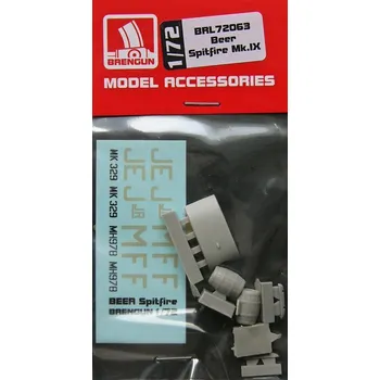 Plastikový model Brengun 1/72 Beer Spitfire Mk.IX - Conversion set & decals