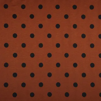Úplet LINO rezavý, černý puntík, š.150