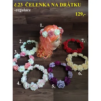 Ozdoba do vlasů VĚNEČEK DO VLASŮ- na drátku č.23 - 3