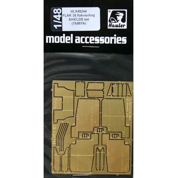 Plastikový model Hauler 1/48 2 cm FLAK 38 flakvierling SHIELDS set (TAM)