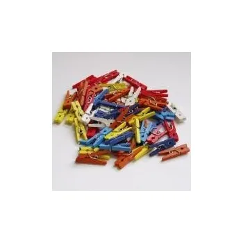 Výtvarná sada dřevěné kolíčky barevné, 25 mm, 10 ks