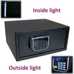 VECTOR Hotelový sejf Serenity Laptop, černý, modré podsvícení tlačítek SAG_DP_CB20MX_BLUE