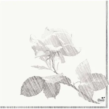 Papírový ubrousek SAHM Ubrousek 33x33 cm 3 vrstvý GREY ROSE - 50ks/bal 100024314