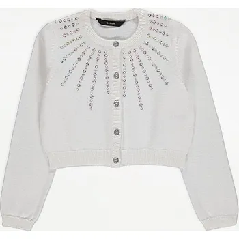 Dívčí mikina GEORGE DÍVČÍ KARDIGAN "ANY TIME" Barva: bílá, Velikost: 10-11 let (146)