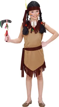 Karnevalový kostým Widmann Hnědý dívčí kostým Indiánka 140