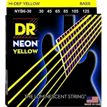 Struna pro kytaru a smyčcový nástroj DR Strings Neon Hi-Def NYB6-30 Struny pro 6-strunnou baskytaru