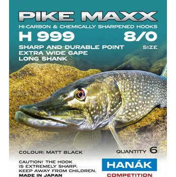 Rybářský háček Muškařské háčky Hanák H 999 Pike Maxx vel. 8/0