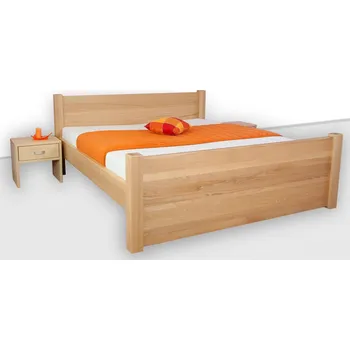 Postel Krajča Manželská postel z masivu Laguna 160 x 200 cm Povrchová úprava dřeva: Bezbarvý olej OSMO, Druh dřeva: Jasan