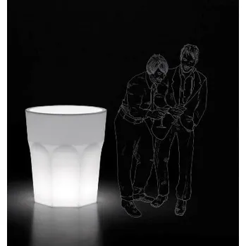 Taburet EURO 3 PLAST S.p.A. Svítící květináč Cubalibre Light - 8223, , Barva (official) Acid zelená, Varianta Outdoor (vnější prostředí)