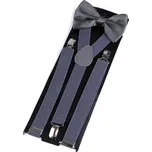 Chlapecká sada šle a motýlek 650360 - 5 šedomodrá